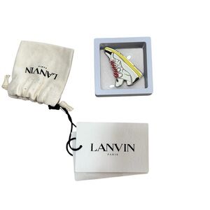 Lanvin Sneaker Pin with Red and Yellow Accents